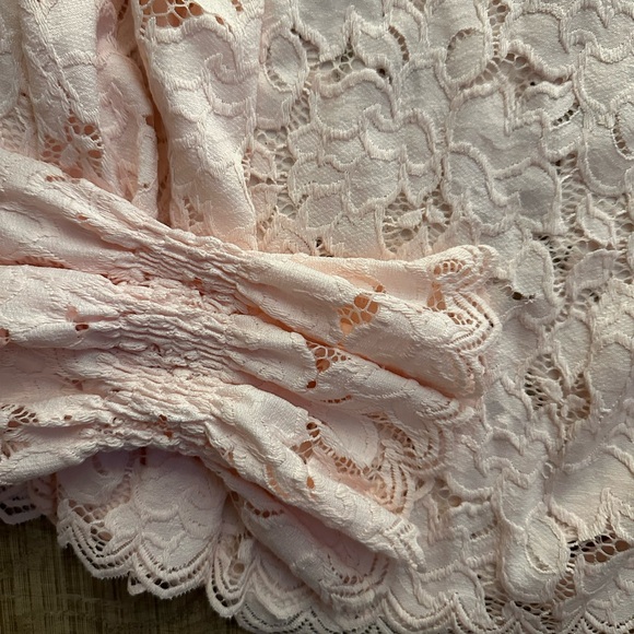 Free People Olivia Lace Top in Light Pink size large - Picture 8 of 12